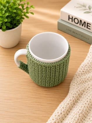 Handmade Crochet Mug Cozy Sleeve – Reusable Cup Warmer Cover