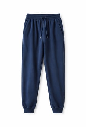 Navy Blue Fleece Jogger Sweatpants for Men