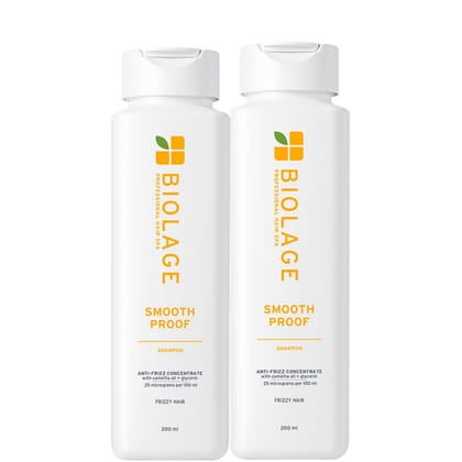 Biolage Smoothproof Professional Shampoo for Dry and Frizzy Hair, 72 HRS FRIZZ CONTROL (200ml each) Pack of 2