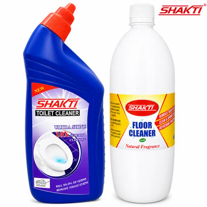 SHAKTI Floor Cleaner 1000ml & Toilet Cleaner 500 Ml Combo