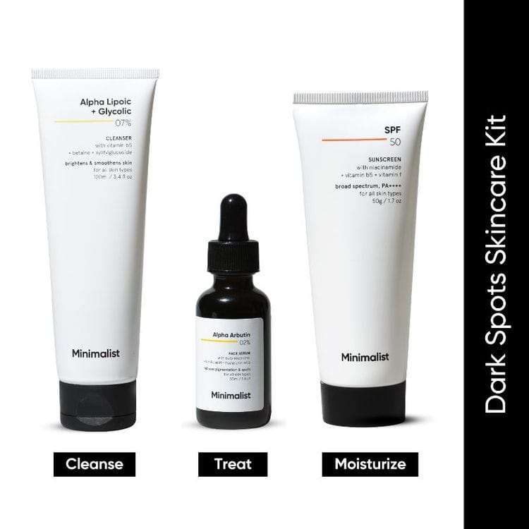 Minimalist Dark Spots Solution (100ml+30ml+50g) Pack of 3