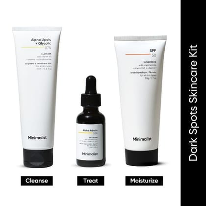 Minimalist Dark Spots Solution (100ml+30ml+50g) Pack of 3 Minimalist Dark Spots Solution (100ml+30ml+50g) Pack of 3