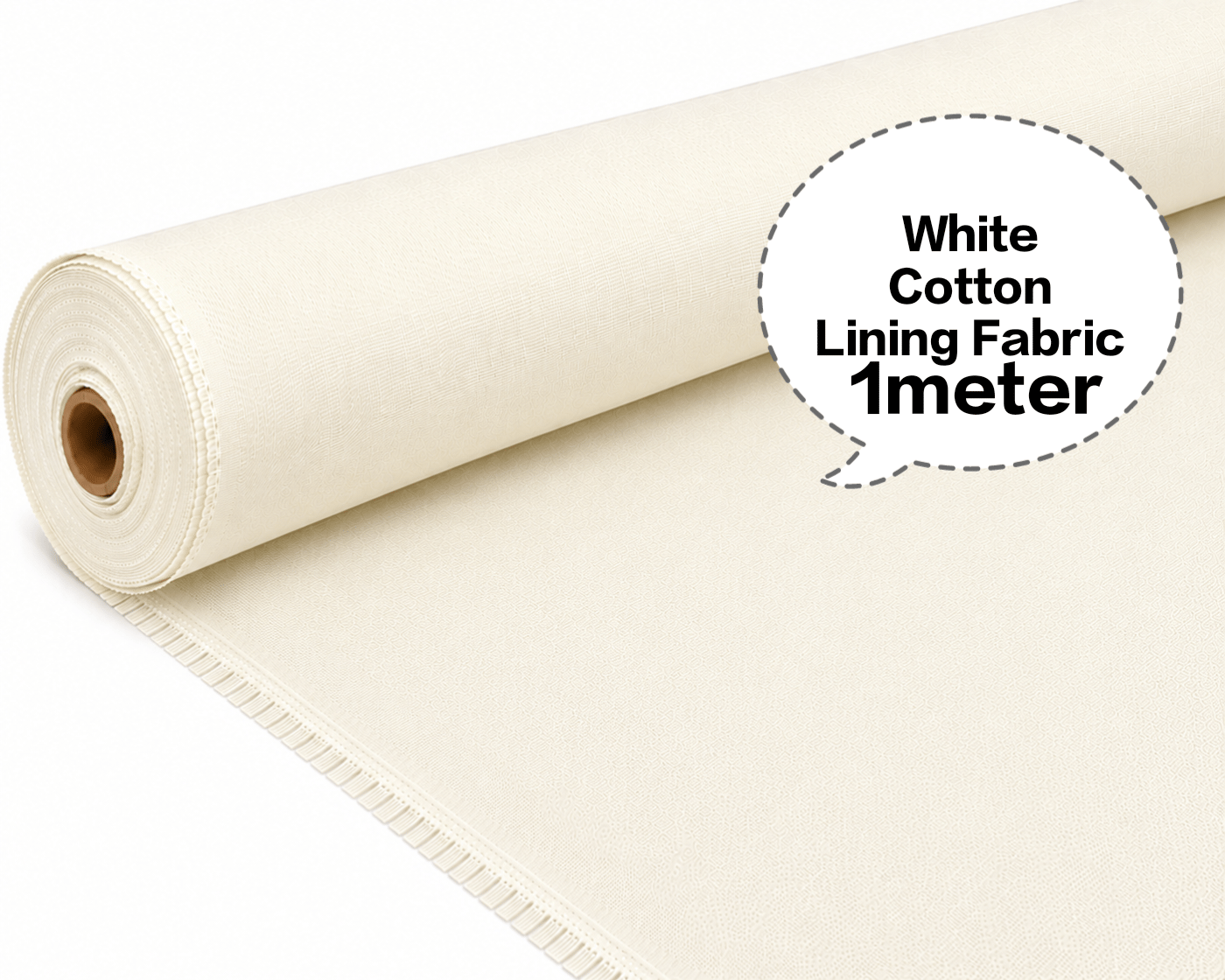 White Cotton Lining Fabric, White Cotton Inner Fabric, White Cotton Astar Fabric, White Cotton Lining Cloth, White Cotton Garment Lining 1meter