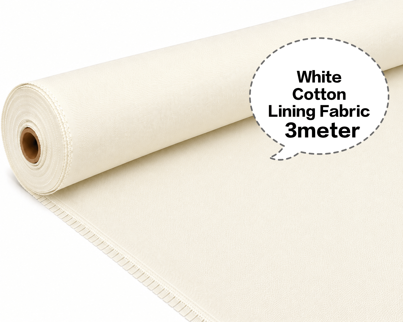 White Cotton Lining Fabric, White Cotton Inner Fabric, White Cotton Astar Fabric, White Cotton Lining Cloth, White Cotton Garment Lining  3meter 