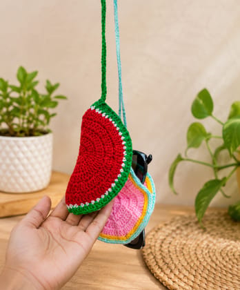 Handmade Crochet Watermelon Sunglasses Pouch
