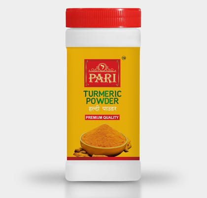 Pari Turmeric Powder, Highly Aromatic Turmeric, No Artificial Colour & Flavour, Minimum 2%-2.5% Curcumin, Packed Hyginically, Strong Aroma, Country Of Origin - India | 100% pure & natural | Easy to Cook | (Pack of 1 x 500g Jar)