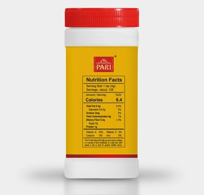 Pari Turmeric Powder, Highly Aromatic Turmeric, No Artificial Colour & Flavour, Minimum 2%-2.5% Curcumin, Packed Hyginically, Strong Aroma, Country Of Origin - India | 100% pure & natural | Easy to Cook | (Pack of 1 x 500g Jar)