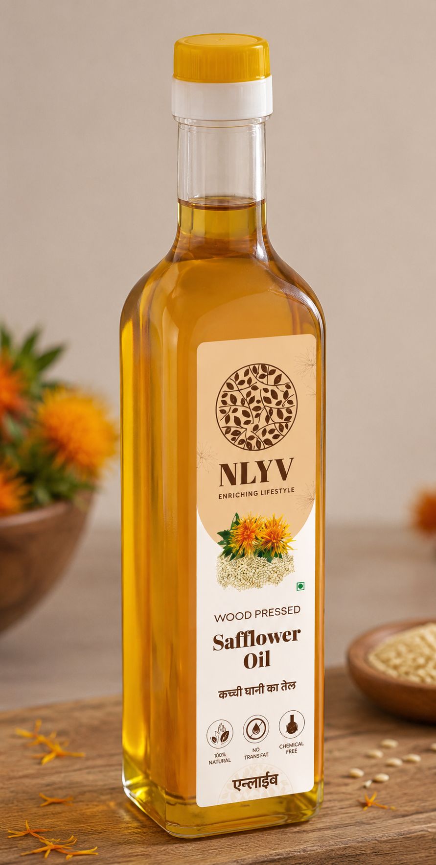Wood Pressed Safflower Oil
