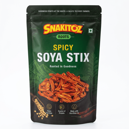 Snakitoz Roots Spicy Soya Stix | High Protein Snack