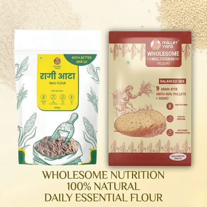 The Nutrient Pair – Wholesome Multigrain Atta(1kg) & Ragi Atta(1kg)