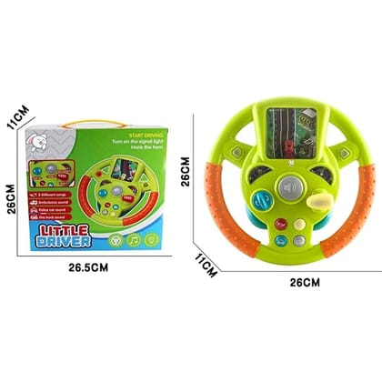 Storio Steering Wheel Toy for Kids Simulation Driving Car Toy with Light & Sound Mode Experience The Fun of Driving Car Toys - Automatic Steering Wheel