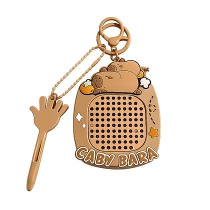 KTRS Enterprise Capybara Magnetic Steel Beads Puzzle Keychain Silicone Fidget Toy with Magnetic Pen | Stress Relief Portable Keyring