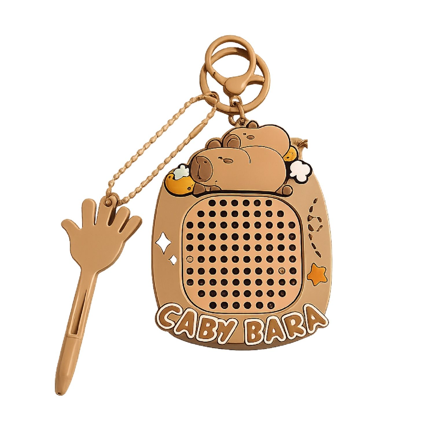 KTRS Enterprise Capybara Magnetic Steel Beads Puzzle Keychain Silicone Fidget Toy with Magnetic Pen | Stress Relief Portable Keyring