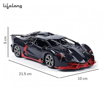 Lifelong Rechargeable Remote Control Car for Kids 4-10 Years|2.4GHz High Speed Collectible RC Car, 90 120 Min Playtime (Black)