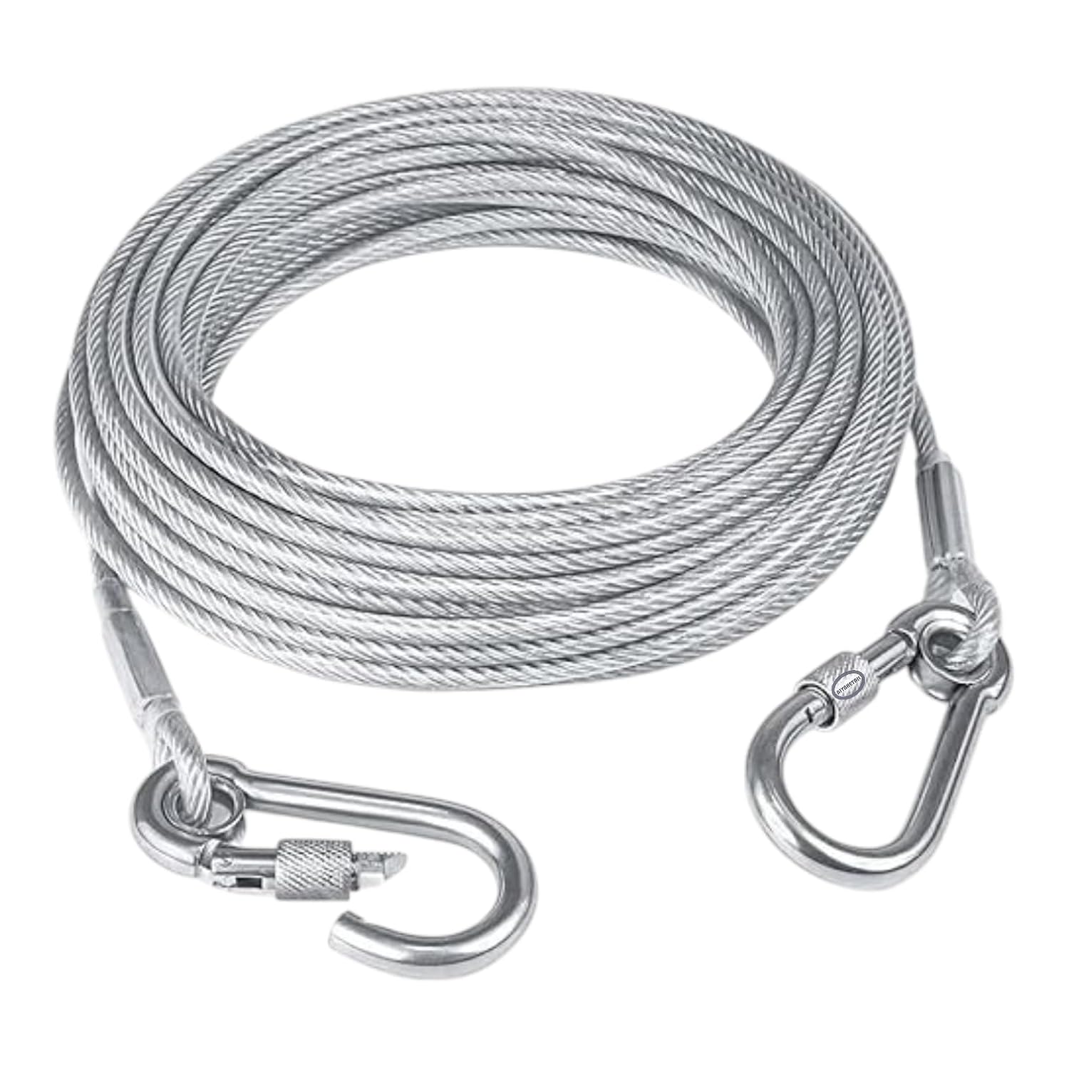 Cloth Drying Rope 5 Meter | Heavy Duty Steel Clothesline Rope 5 Meter | PVC Coated Drying Wire with Hooks for Indoor Outdoor