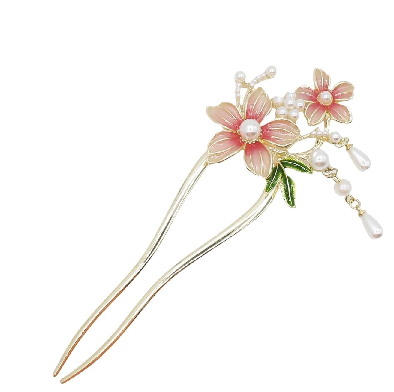 1 Pc Pink Hair Pin Bun Stick for Women Girls