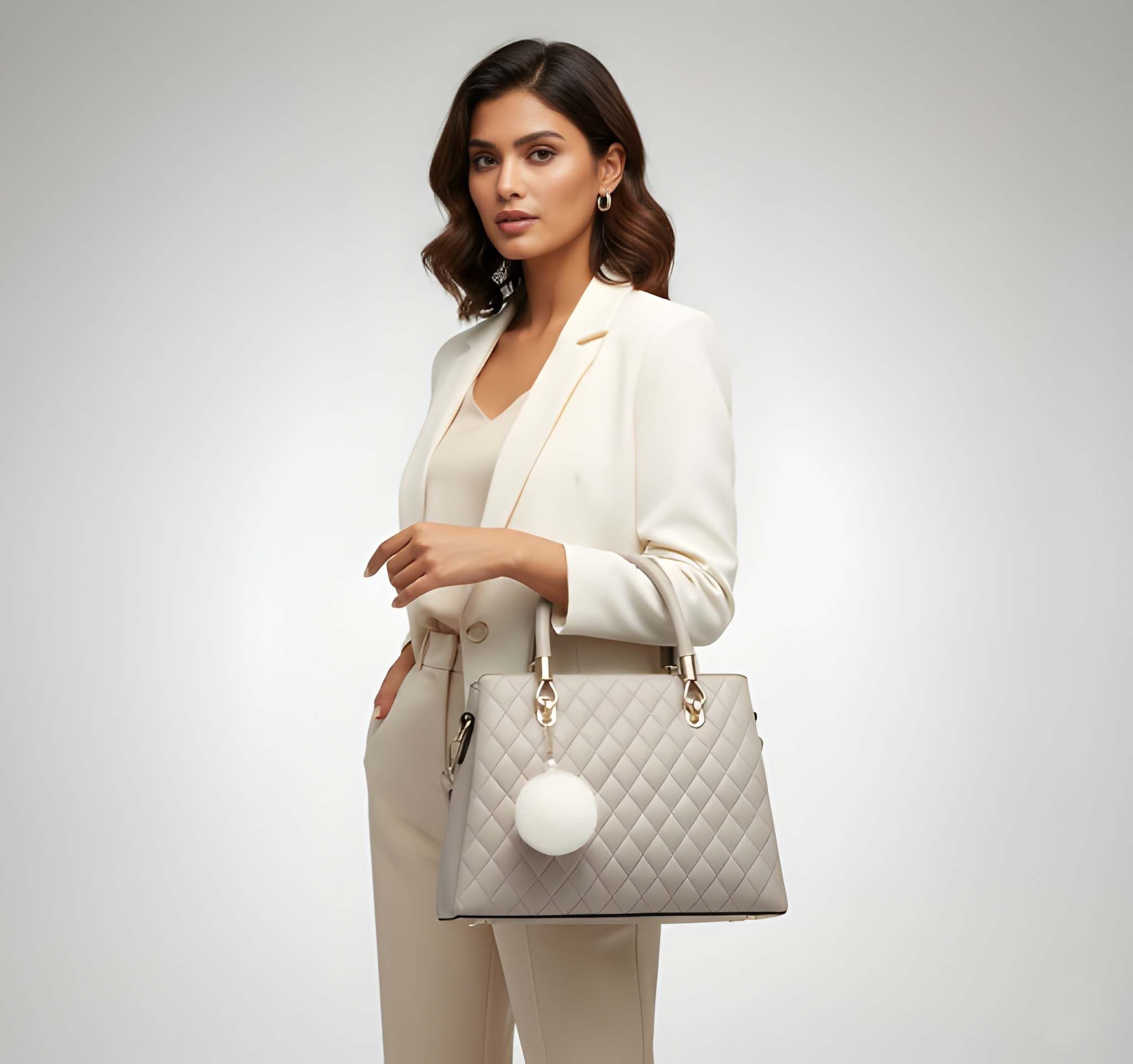 Women's Heavy Quality PU Leather Tote Bag with Decorative Scarf | Fashion Shoulder Handbag for Office & Casual Wear (Heavy Quality)