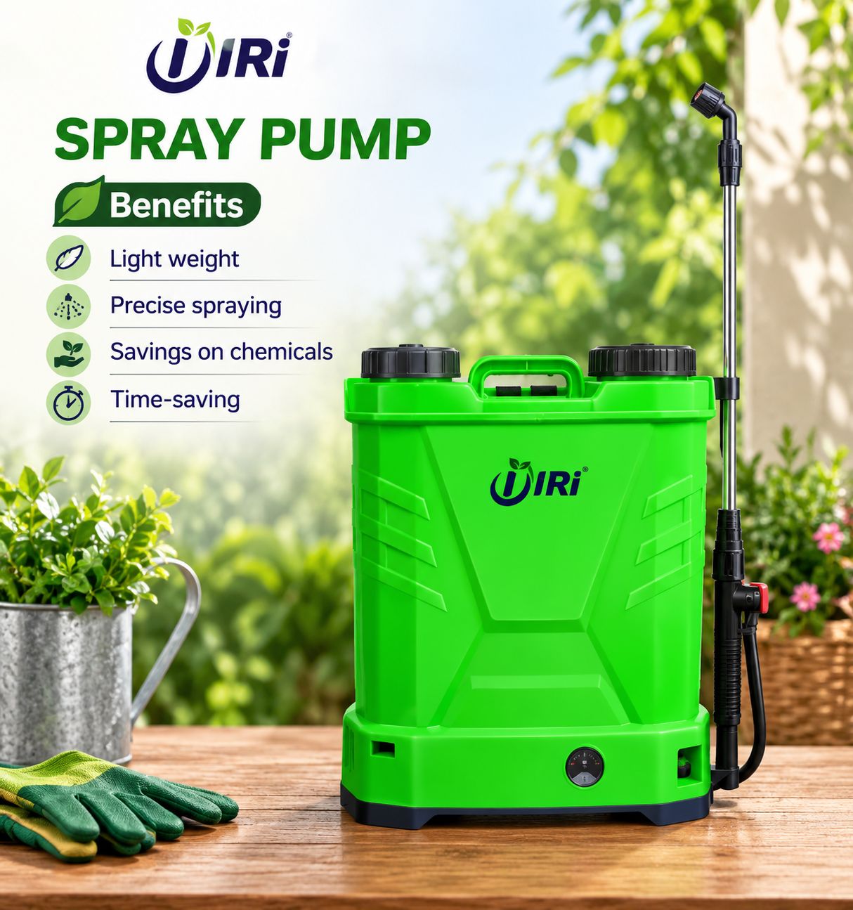 UiRi 16L Rechargeable Battery Operated Agricultural Spray Pump