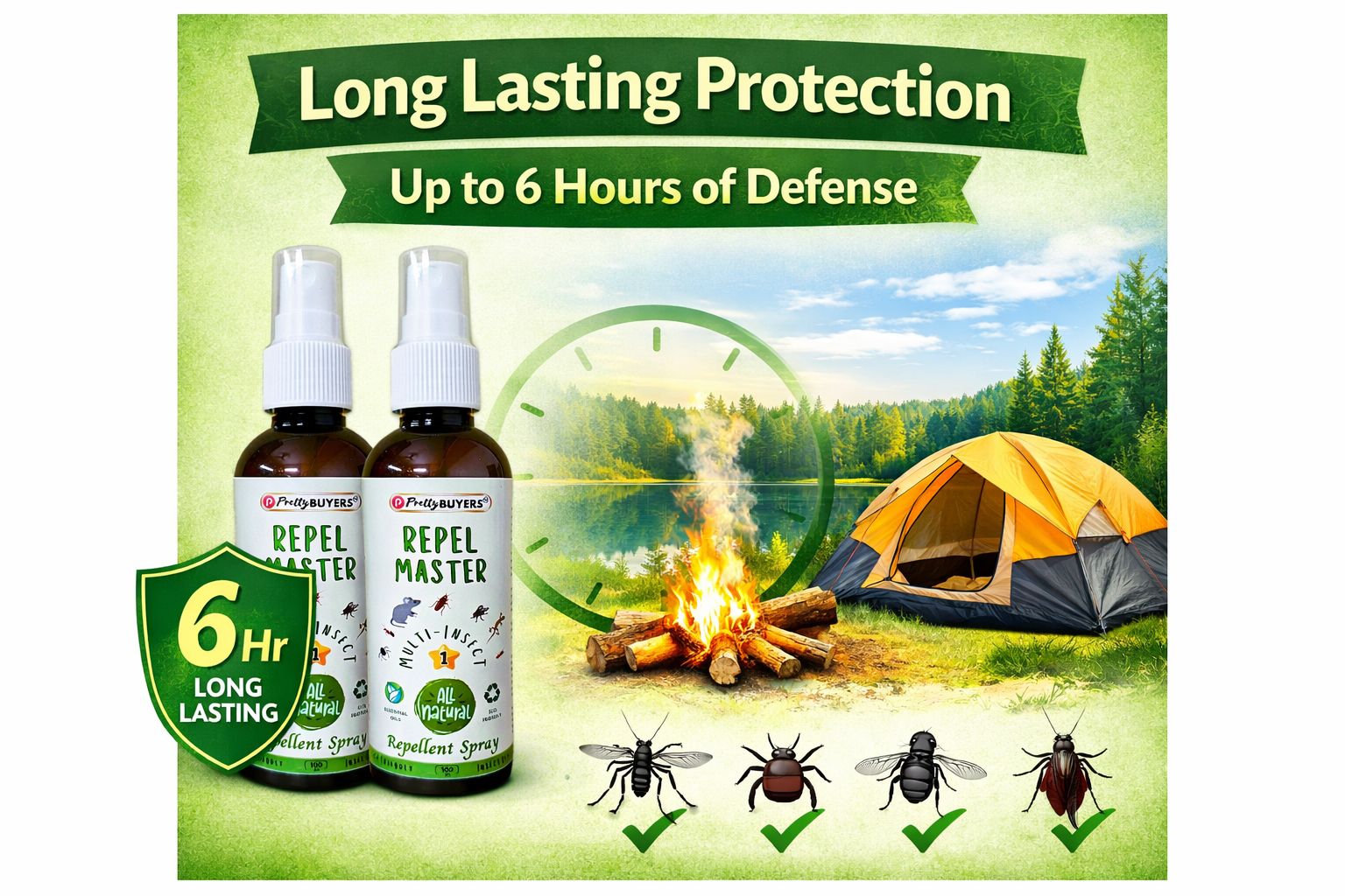 Insect Repellent Spray For Rat Cockroach, Lizard, Ant, Termite, Bed Bugs, Spider, Fly, Centipede, Mouse, Bed Bugs 100% Natural (Pack Of 2)