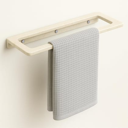 Ceramic Wall Mounted Towel Shelf Ivory Quartz (RM-126)