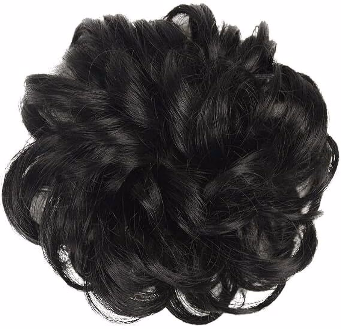2pcs Black Messy Hair Bun Extension