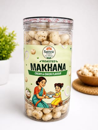 Sattvic Bites Cream & Onion Roasted Flavoured Makhana 90gm
