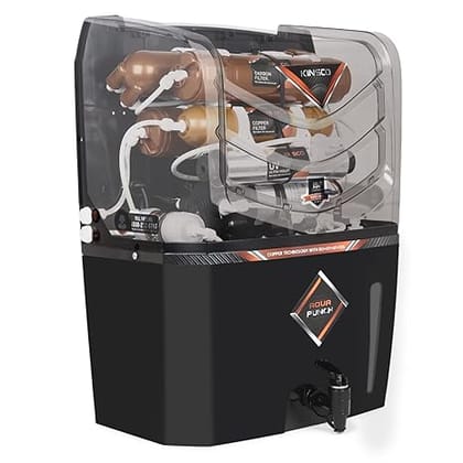 Kinsco Aqua Punch 15 Litre Copper + RO + UV + UF + TDS Adjuster Pure Copper Water Purifier Dispenser Machine, Black (With Free Pre Filter)