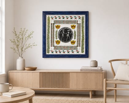 Dokra Rhythm Handcrafted Traditional Metal Art Wall Frame