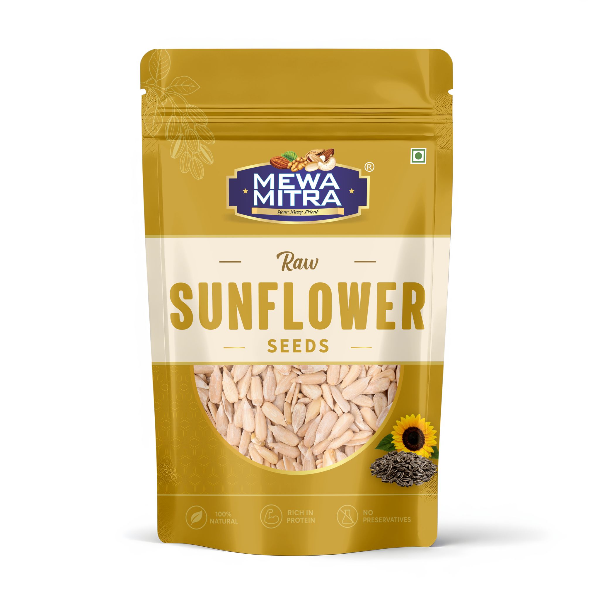 MewaMitra Raw Sunflower Seeds 250g | Premium Suryakanthi Seeds | Natural Healthy Seeds