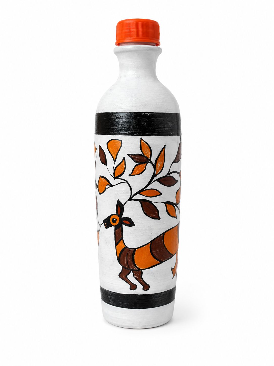 Traditional Hand-Painted Tribal Art Water Bottle