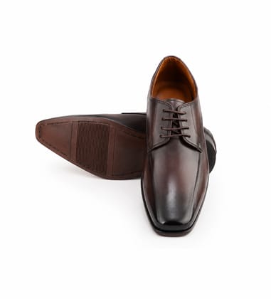 Men's Brown Laced Formal Derby Shoes Men's Brown Laced Formal Derby Shoes