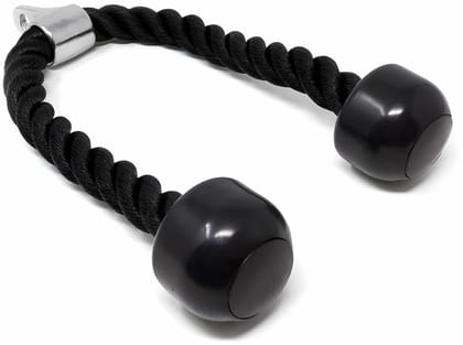 Tricep Rope Cable Attachment with Heavy Duty Steel Hook | Nylon Braided Gym Rope for Tricep Pushdown, Biceps, Lat Pulldown, Strength Training & Home Gym (Original Quality)