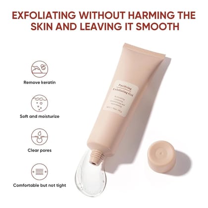 ELHAE Purifying Exfoliating Gel for Face | Gentle Peeling Cleanser for Dead Skin Removal | Hydrating & Skin Brightening Formula | 50g | For All Skin Types | Unisex Use