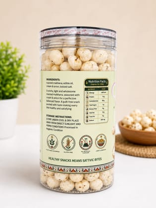 Sattvic Bites Combo Pack Flavoured Roasted Makhana (Cream & Onion + Peri Peri)