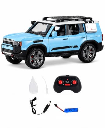 KTRS Enterprise 1:22 RC Die-Cast Metal SUV Car with Spray Mist, LED Lights, Music, Rechargeable Battery, Openable Doors & USB Charging | Remote Control Toy Car for Kids