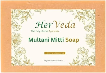 HerVeda Multani Mitti Glycerin Soap, 100g