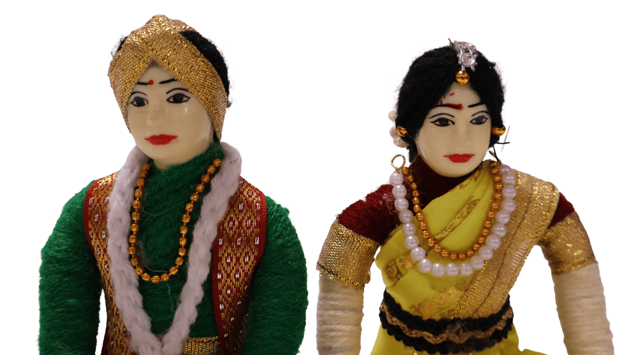 A Handcrafted Indian Wedding Couple Doll Set