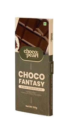 Choco Pearl Choco Fantasy – Handcrafted Premium Dark Chocolate | Rich Gourmet Artisan Chocolate Bar | Luxury Chocolate Gift | 100g 