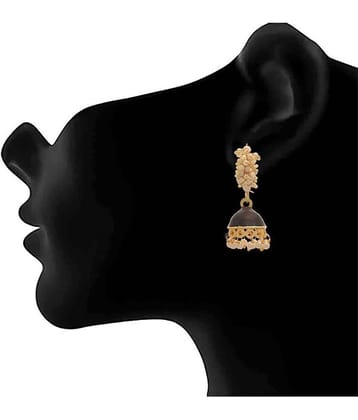 JFL - Jewellery For Less Golden Jhumki Earrings ( Pack of 1 )