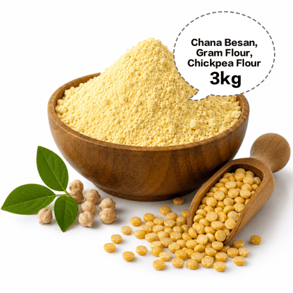 Chana Besan, Gram Flour, Chickpea Flour, Besan Flour, Premium Chana Besan 3kg