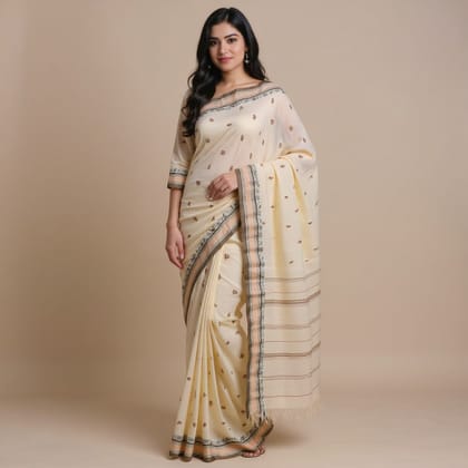 Handloom Bengal Cotton Tangail Saree
