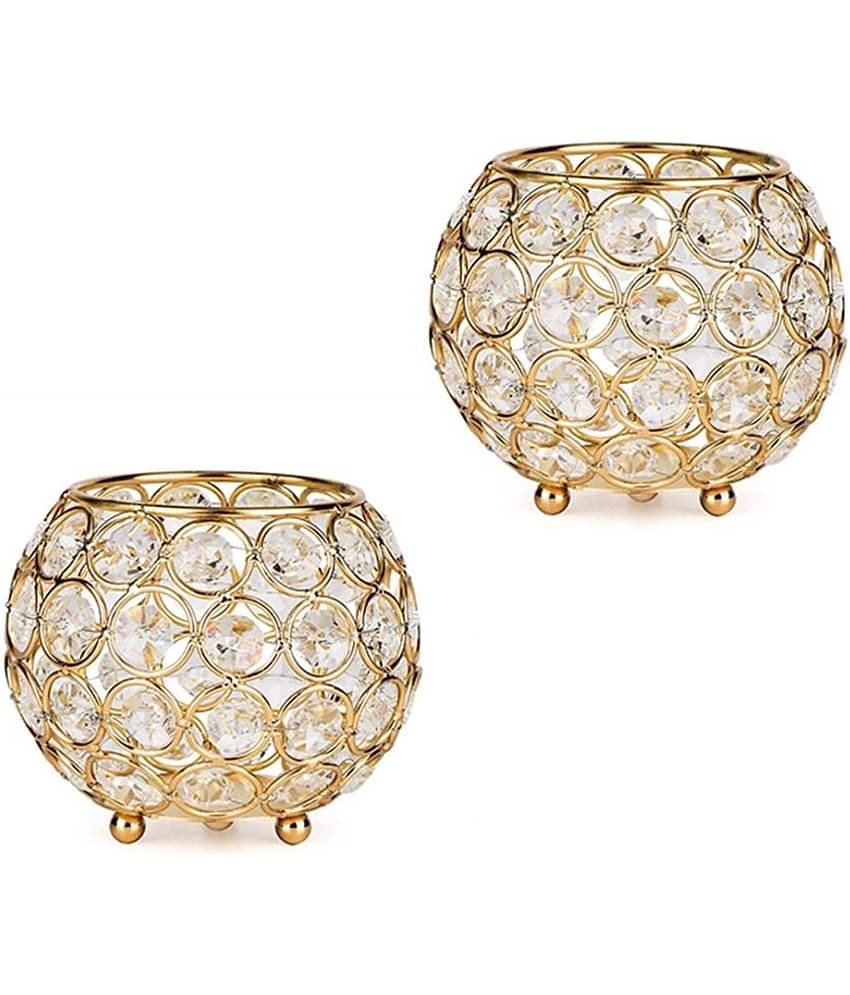 Urban hemlet Table Top Iron Tea Light Holder - Pack of 2