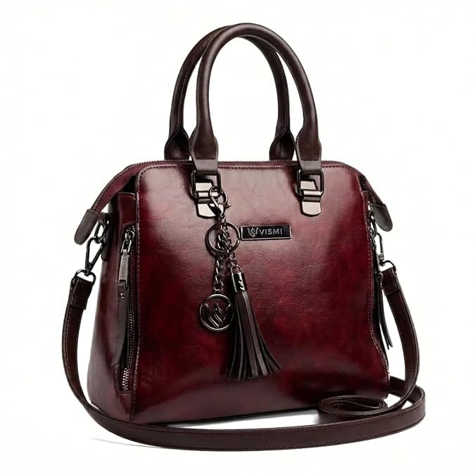 VISMIINTREND Sling/Hand Bags for Women Stylish | Box | Satchel | Bag for Woman | Ladies Purse Handbag (Wine Color)