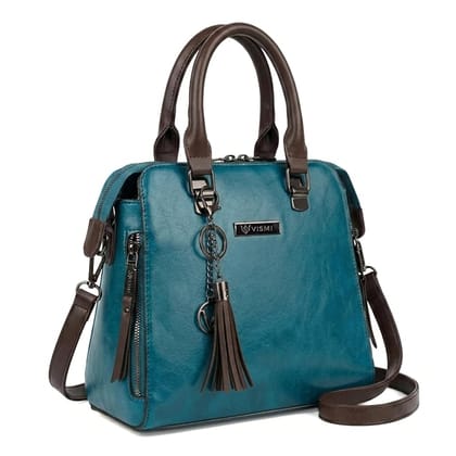 VISMIINTREND Sling/Hand Bags for Women Stylish | Box | Satchel | Bag for Woman | Ladies Purse Handbag (Teal Blue)