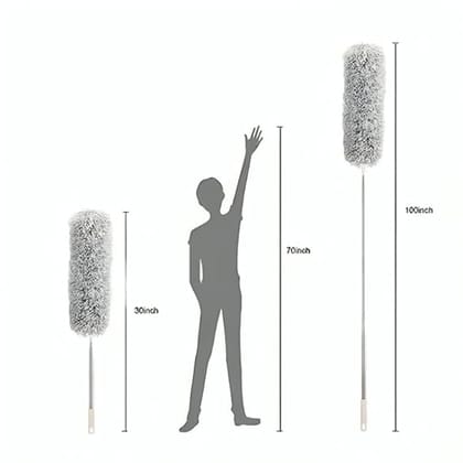100-Inch Extendable Microfiber Duster with Bendable Head