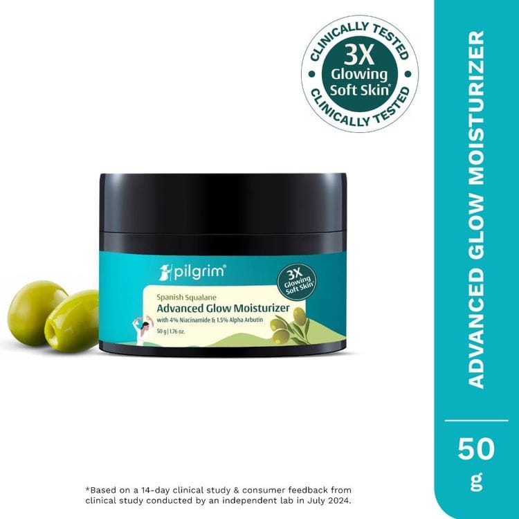 Pilgrim Spanish Squalane Advanced Glow Moisturizer Niacinamide For 3x Soft Glowing & Even-Toned Skin (50g)