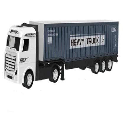KTRS Enterprise Heavy Truck Container Toy for Kids | Friction Powered Trailer Truck | Transport Cargo Vehicle | Durable Plastic Toy Truck | Gift for Boys & Girls (Multicolor)