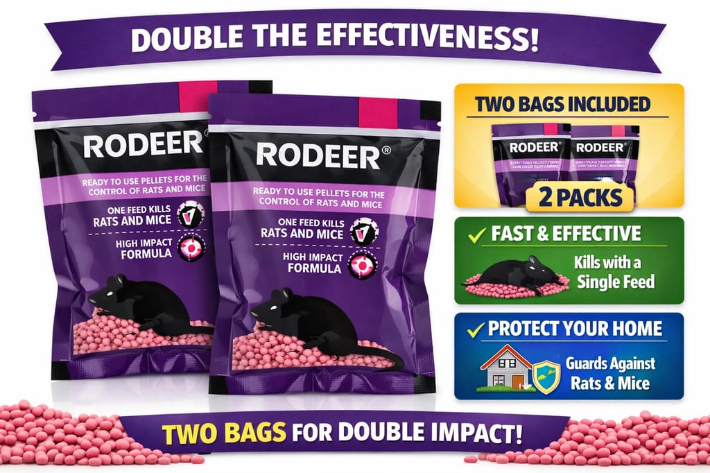 Powerfull Rat Killer Pellet | Make Your Home Rats & Rodents Free | 50GMx2 (Pack of 2) - Fresheners and Repellents | Buy online on ZillyBuy