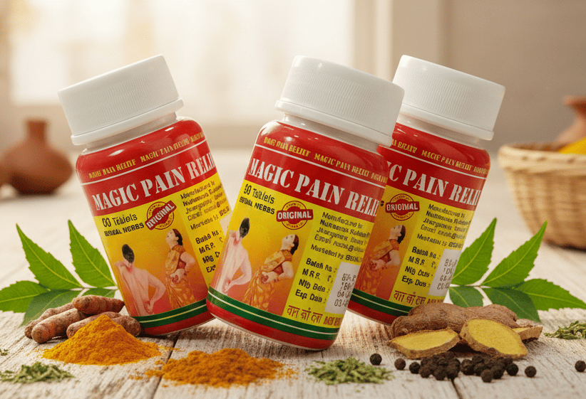 Magic Pain Relief Capsule – Pack of 3 (Supports Joint, Muscle & Body Pain Relief)