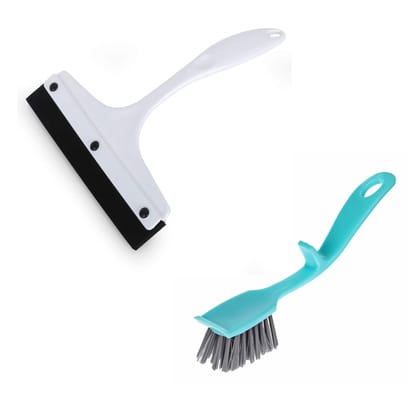 8-Inch Premium Kitchen & Slab Foam Wiper Plus Multi-Purpose Sink Brush – Durable Tools for Effortless Cleaning of Deep Stains